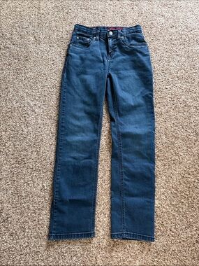 Levi's 514 size 14 Dark Blue Straight-Leg Jeans adjustable waistband
